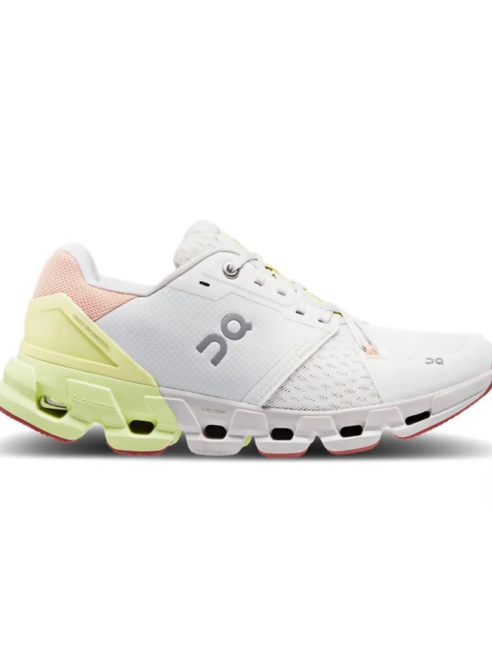 On Cloudflyer 4 Women’s Running Shoes White Yellow Pink Size 10